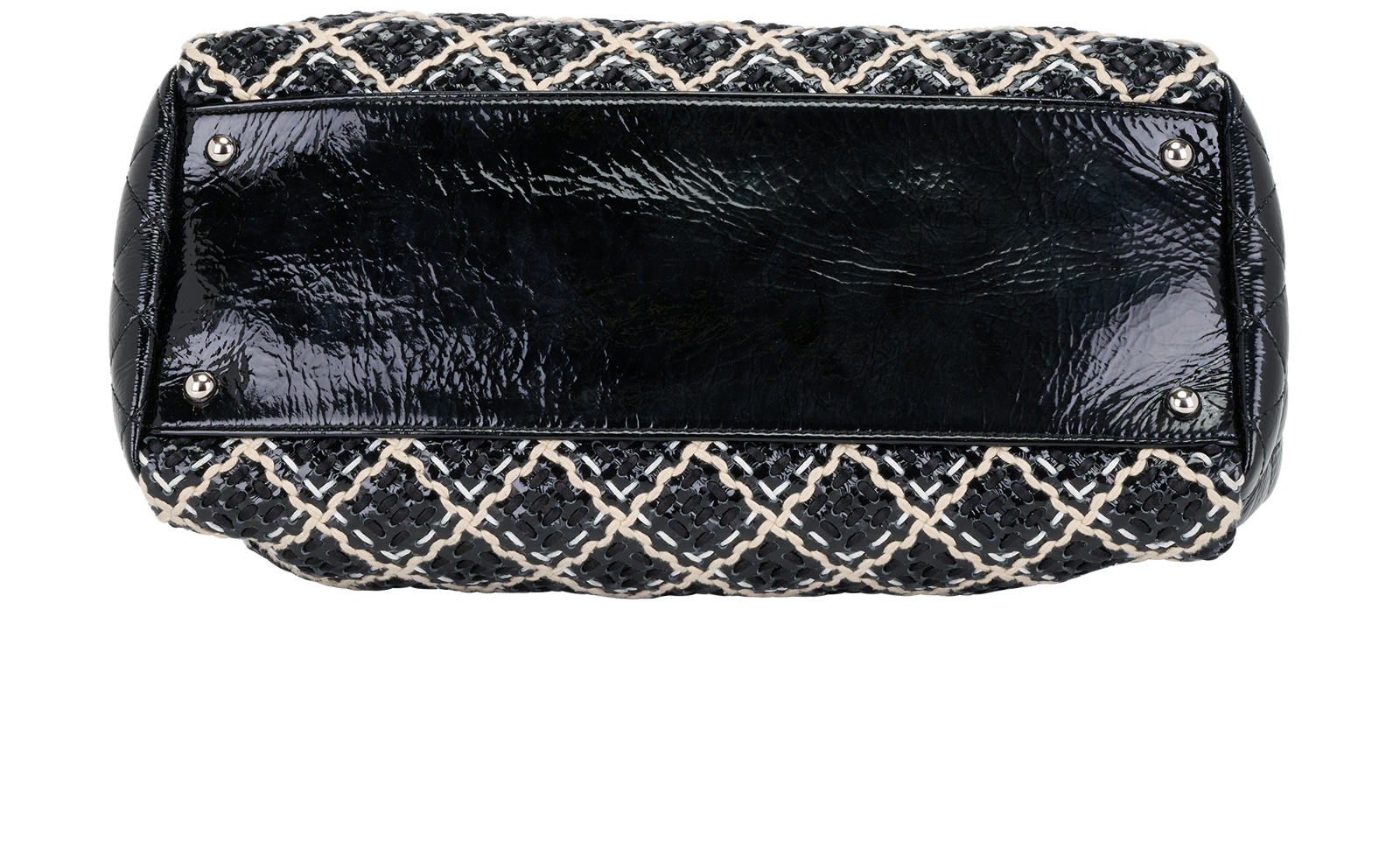 Just Mademoiselle Bowling Bag, &pound;1,900, Handbags, Black, Patent Leather, Top view